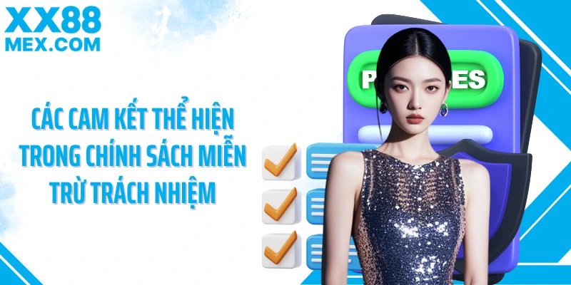 Các cam kết thể hiện trong chính sách miễn trừ trách nhiệm